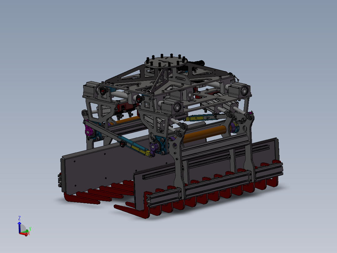 宽度可调机器人抓袋夹具sw12