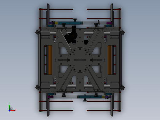 宽度可调机器人抓袋夹具sw12前视缩略图