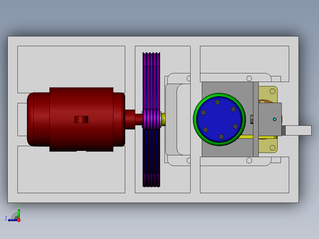 红枣去核机的设计(sw+说明书+cad)右视图