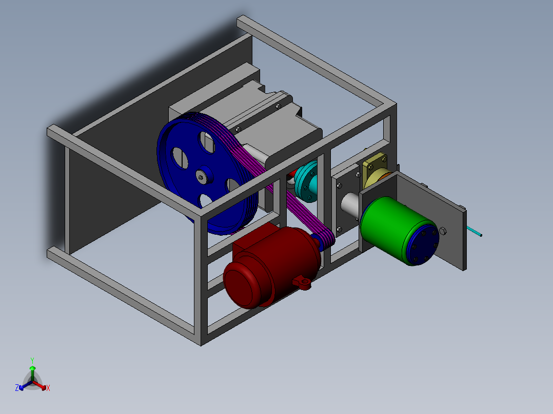 红枣去核机的设计(sw+说明书+cad)正等轴测图