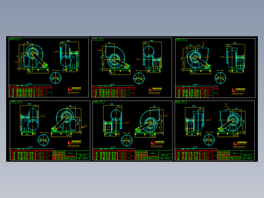 一套各规格的风机详图6张