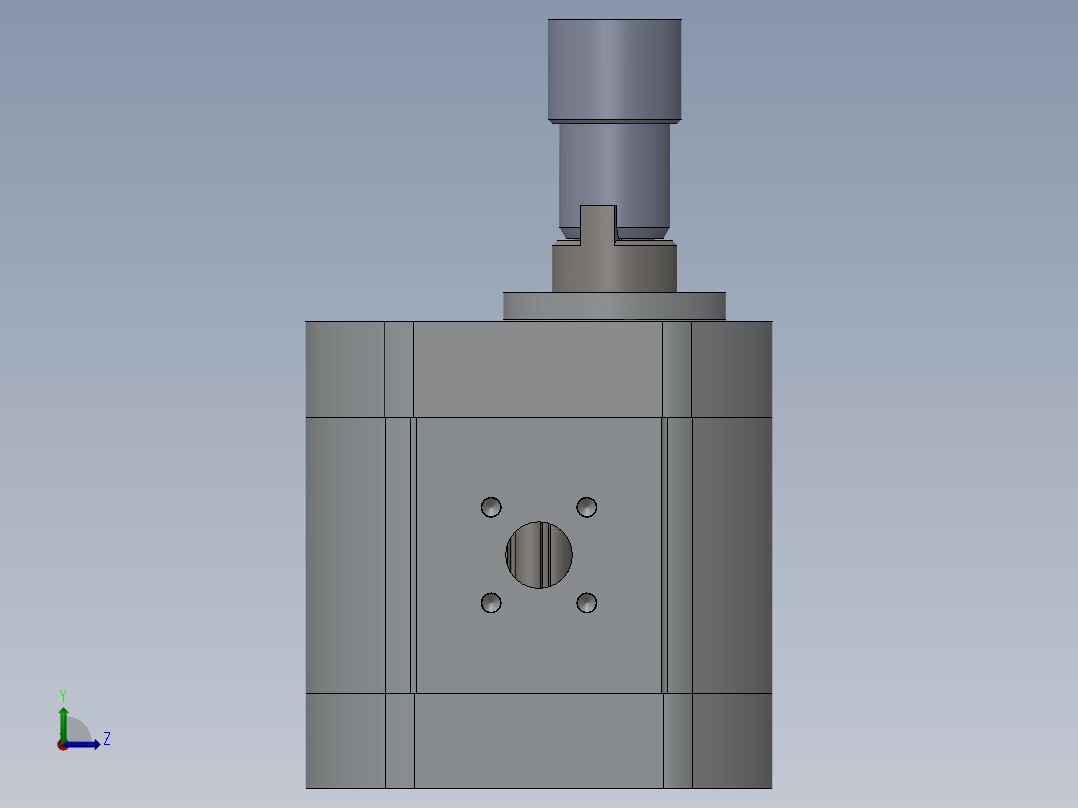 solidworks 齿轮泵零件图cad左视图