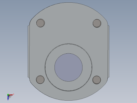 solidworks 齿轮泵零件图cad俯视缩略图