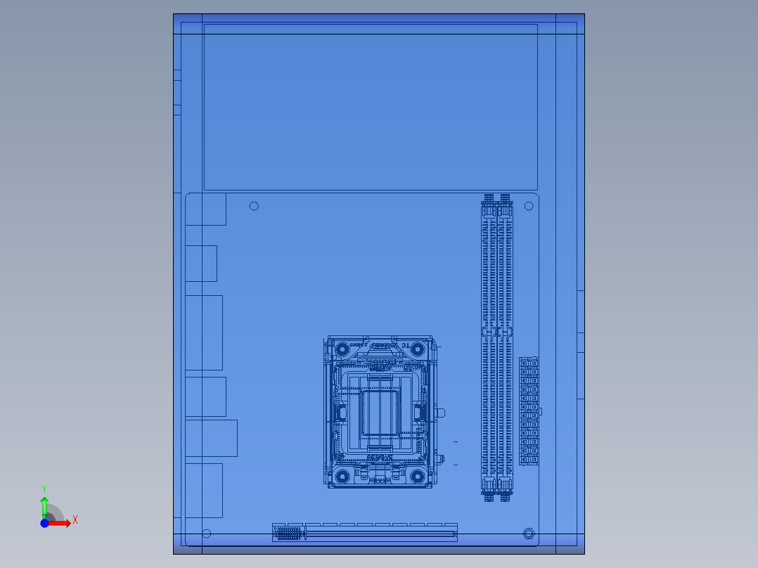 电脑主板设计前视图