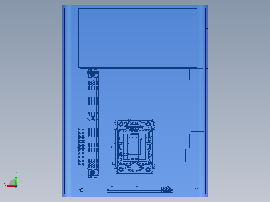 电脑主板设计后视图