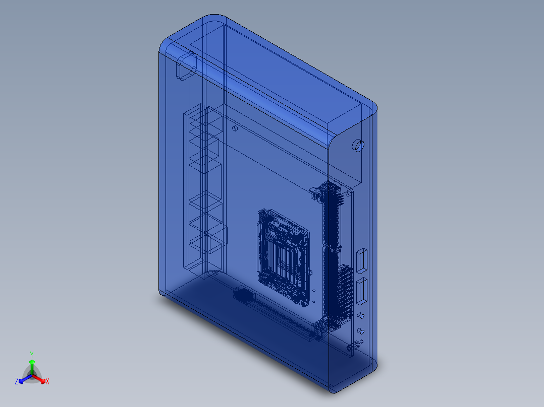 电脑主板设计正等轴测图