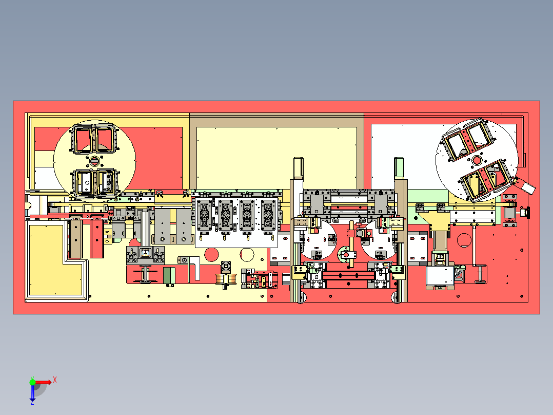 智能卡贴芯片封装机俯视图