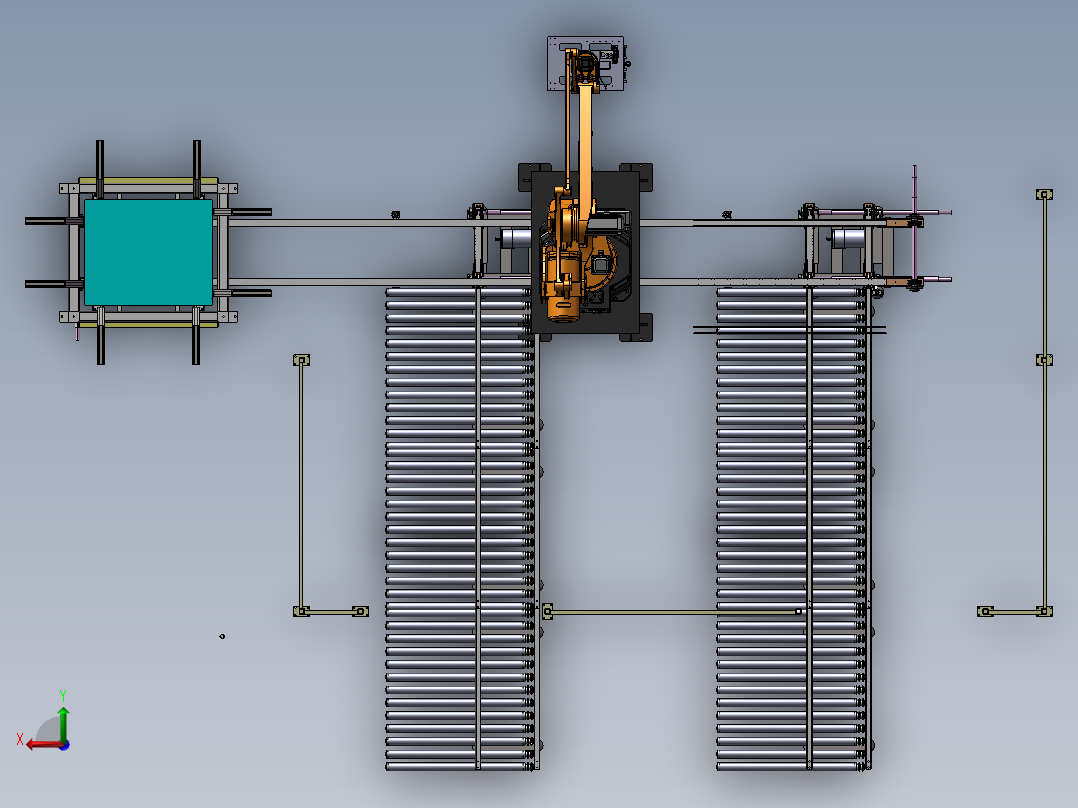 E15-机械手自动码垛上料系统后视图