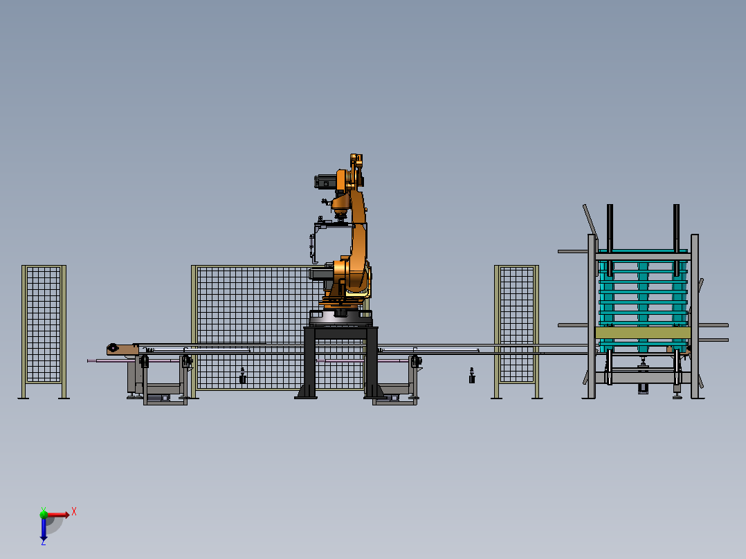 E15-机械手自动码垛上料系统俯视图