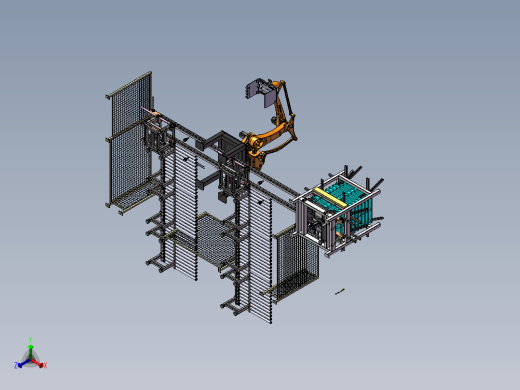 E15-机械手自动码垛上料系统正等轴测缩略图