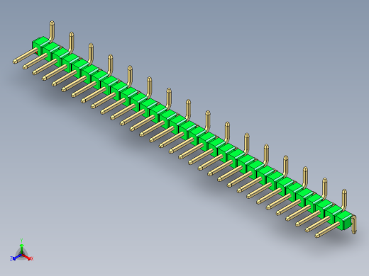 彩色公排针 100mil 2.54mm 系列-DS1022_green_32p_100mil_Type_SMT_R1_rev1.0