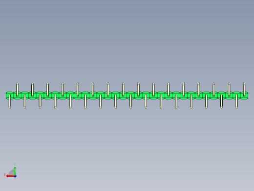 彩色公排针 100mil 2.54mm 系列-DS1022_green_32p_100mil_Type_SMT_R1_rev1.0后视缩略图