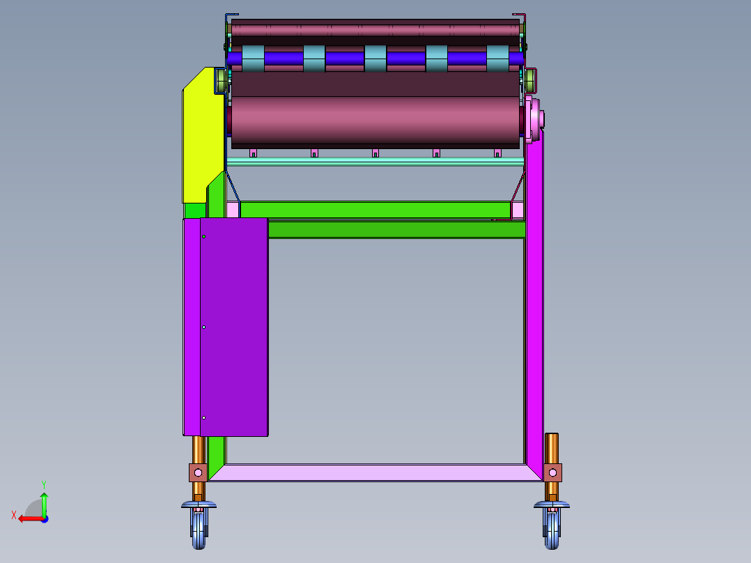 快递分拣卸货伸缩机流水线后视图