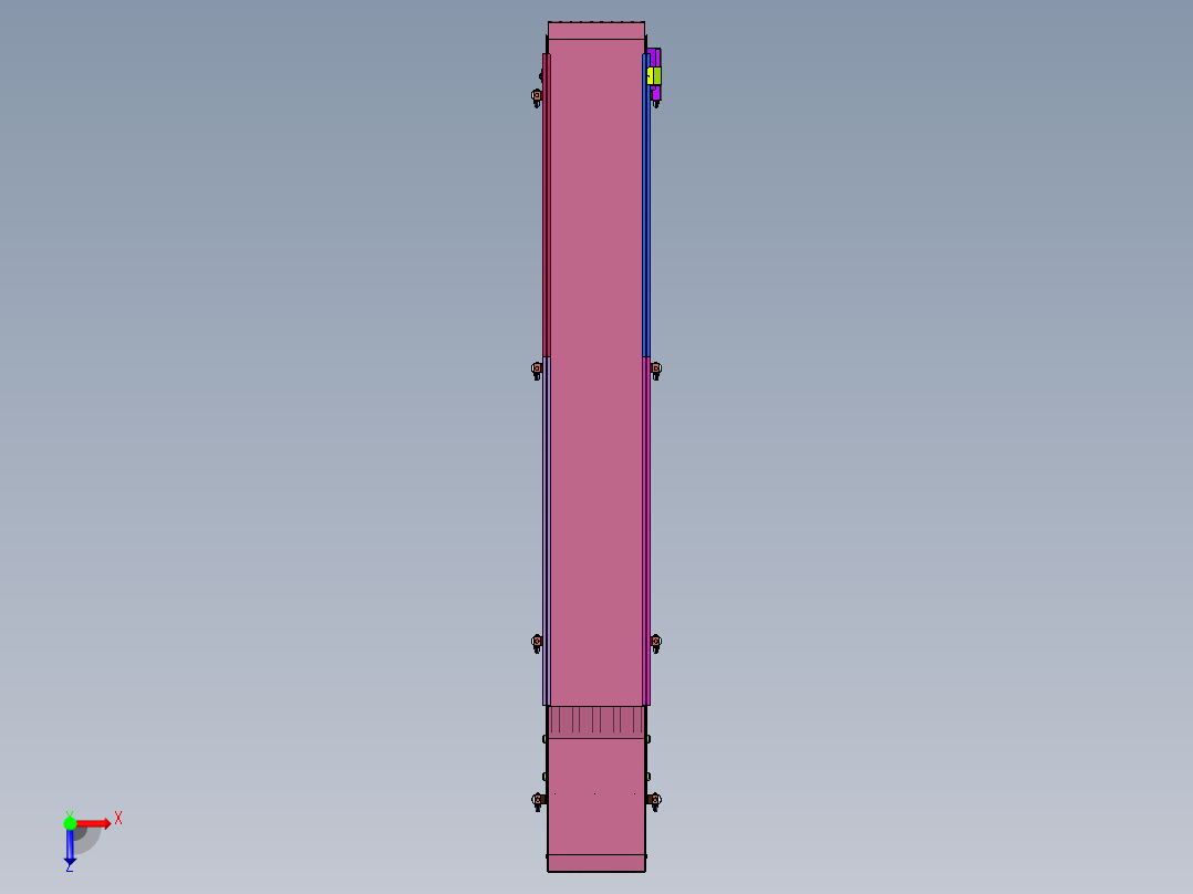 快递分拣卸货伸缩机流水线俯视图