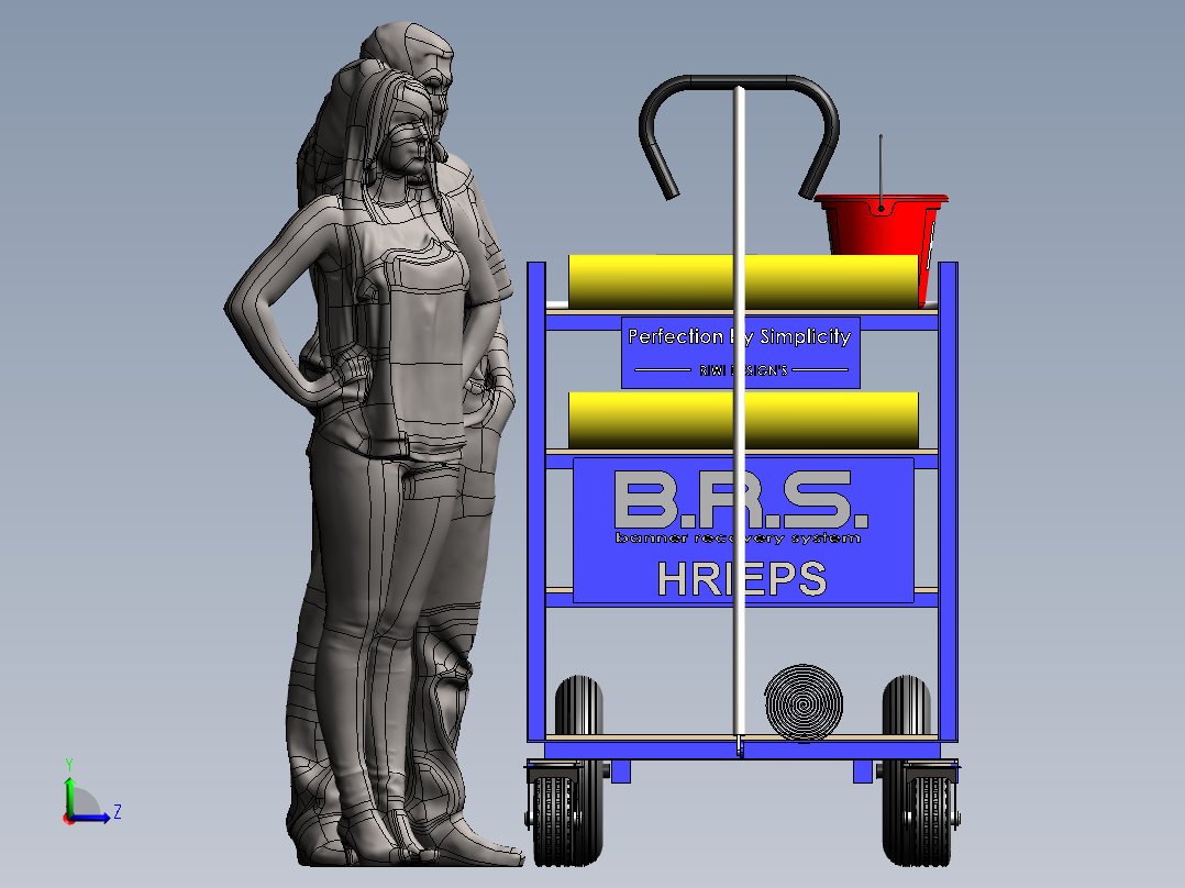 运输小拖车左视图