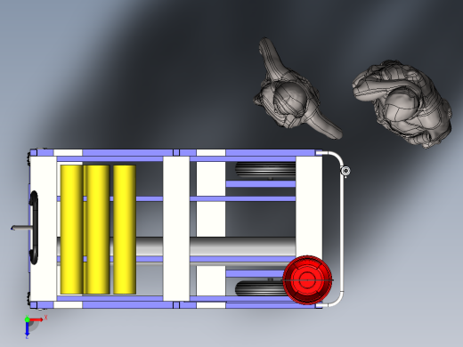 运输小拖车俯视缩略图