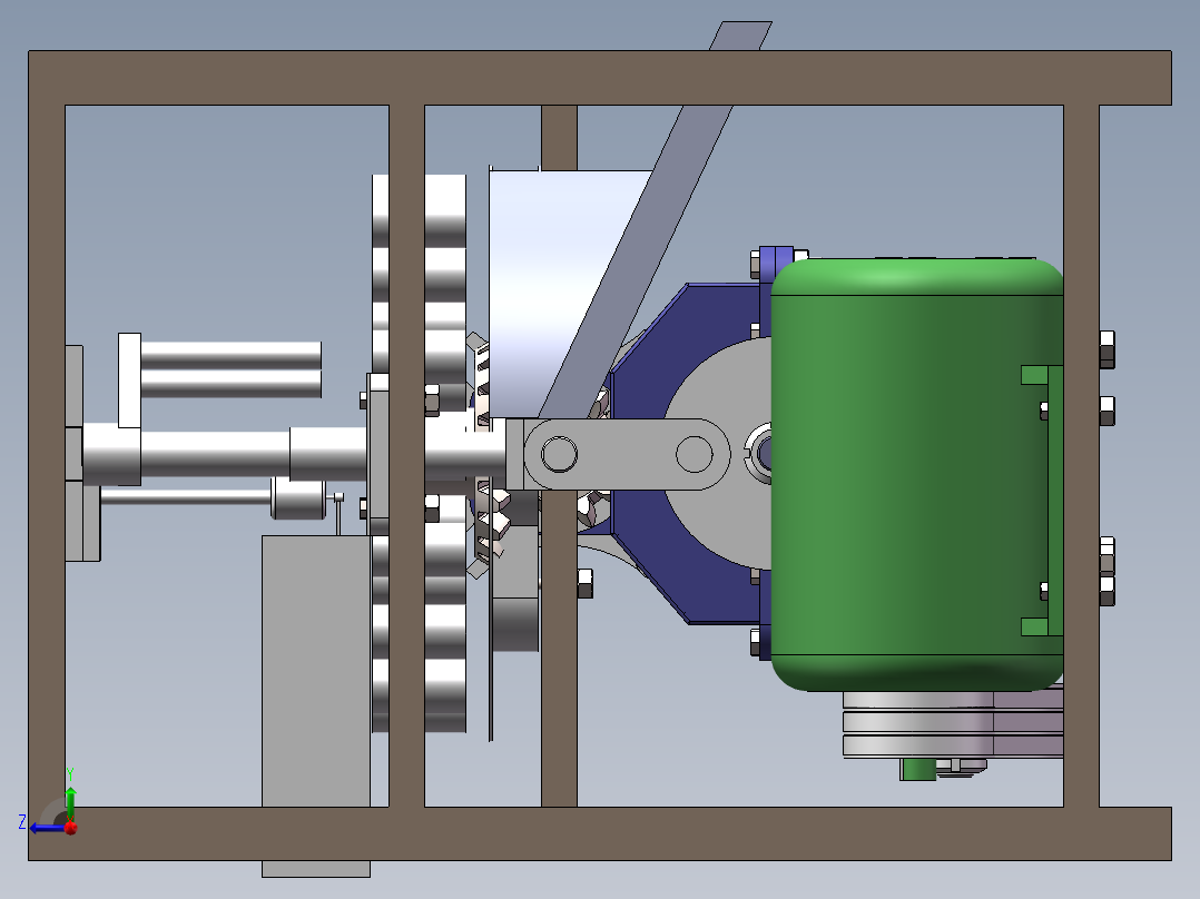 红枣去核机结构设计【 含CAD图纸】右视图