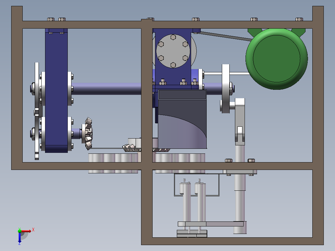 红枣去核机结构设计【 含CAD图纸】俯视图