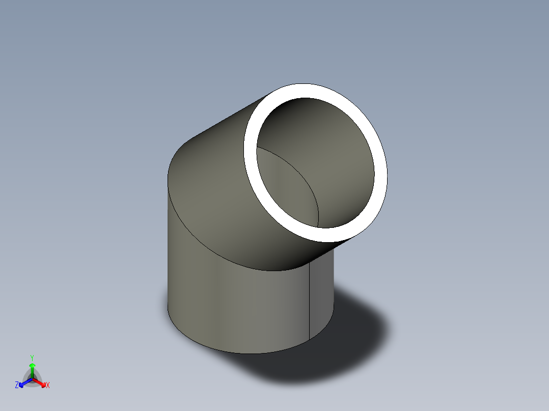 45 度弯管正等轴测图