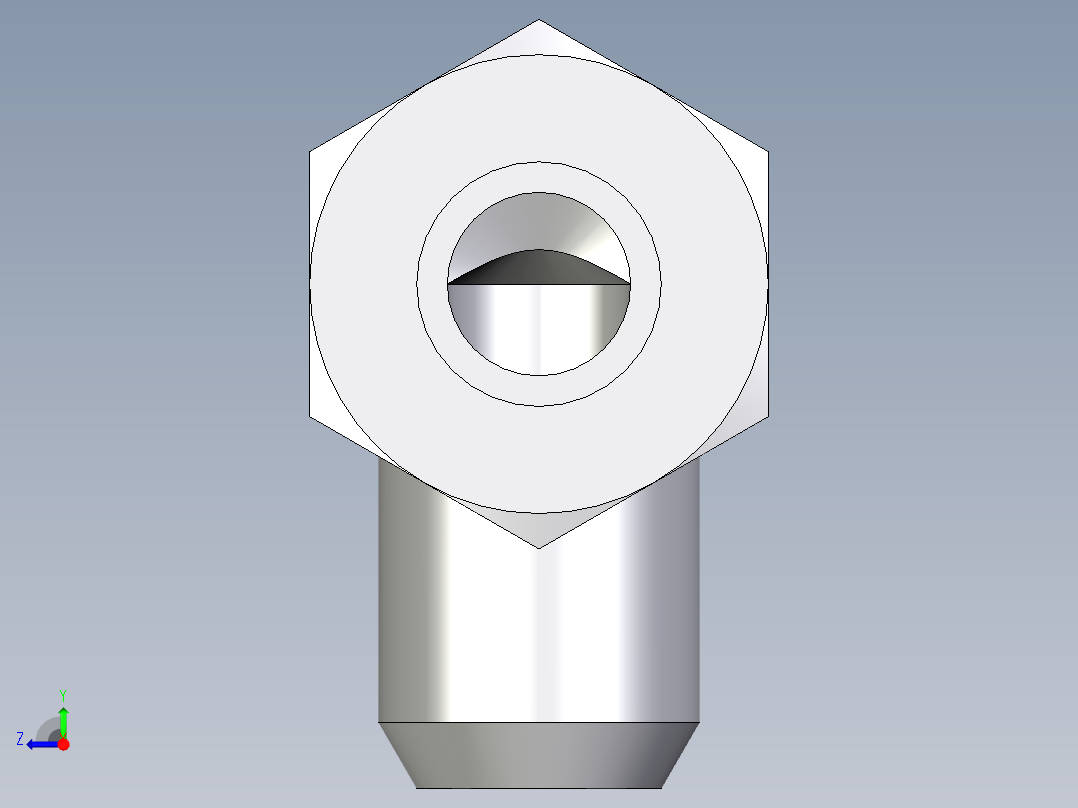 卡套式工业通用硬管接头EO_Weld_elbown_WAS16ZS右视图