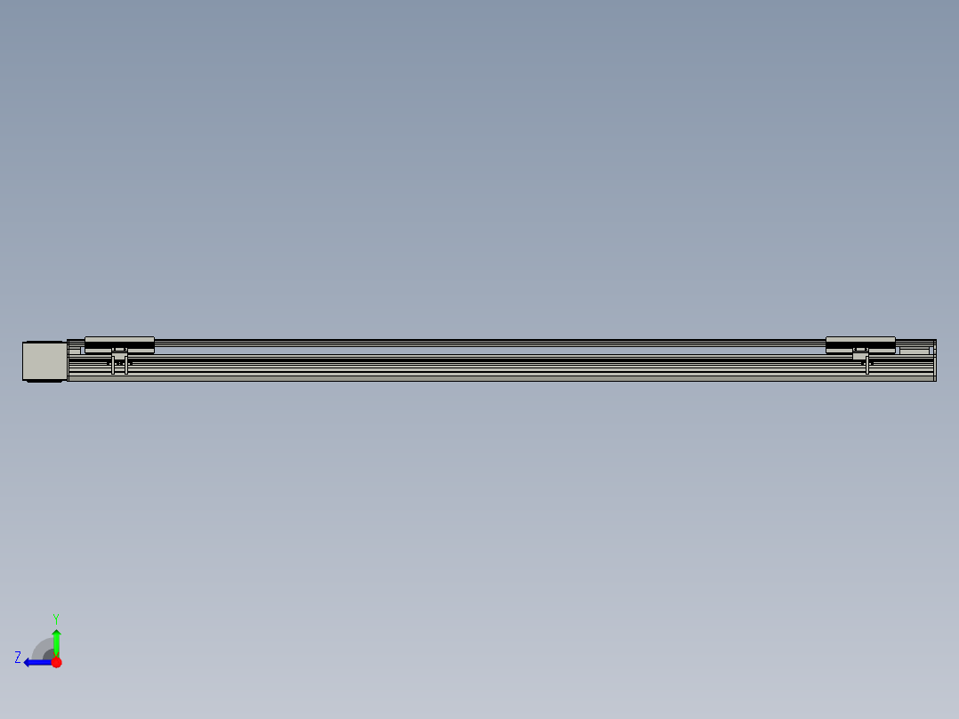 直线模组LHB17-L40-S1600-R(B)设计图纸右视图