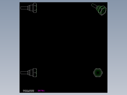磁性塞頭TMA-2D多系列多零件图纸模型
