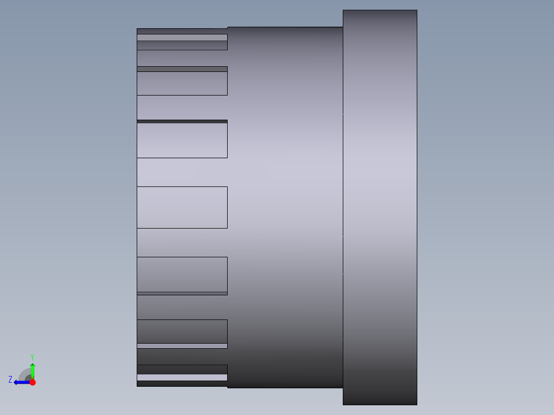 14QBFV BSP螺纹螺纹端联盟右视图