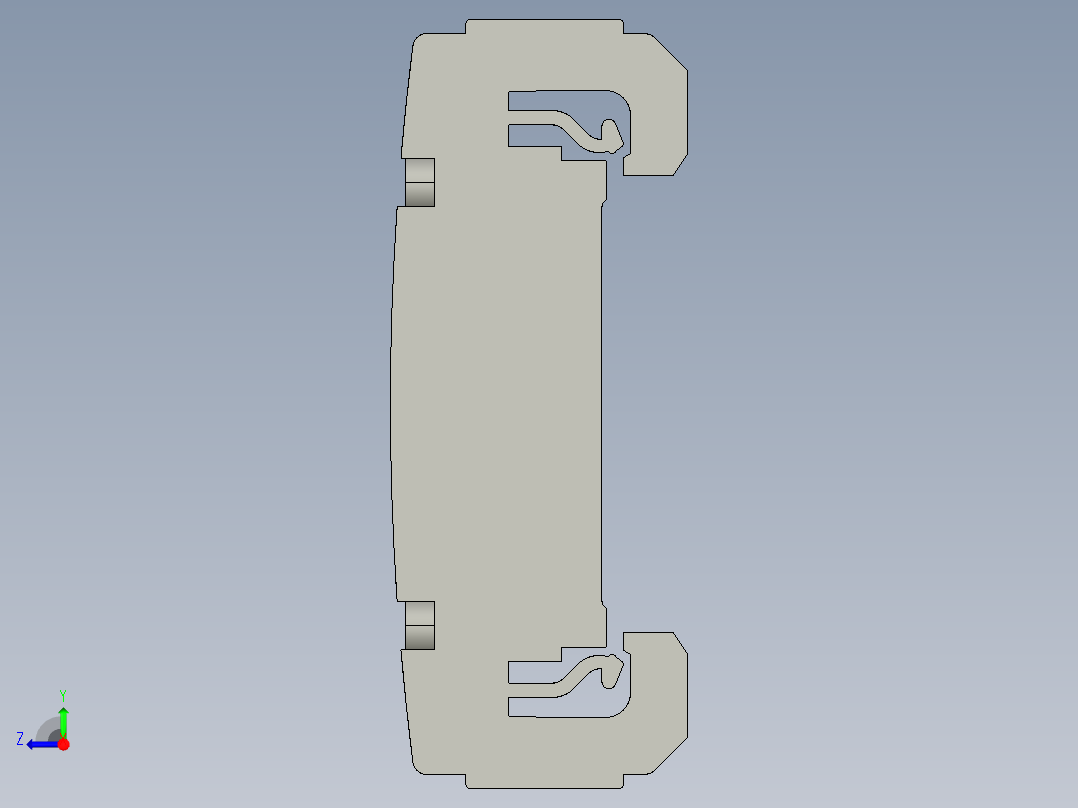 基恩士FS-V32C(P)_endunit_kc图纸模型右视图