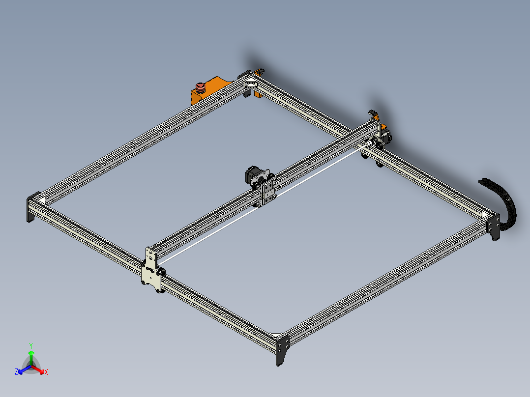 利用二极管激光切割CNC激光器正等轴测图
