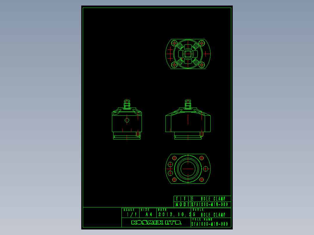 KOSMEKSFA1000-M1N-080多系列多零件图纸模型多系列多零件图纸模型
