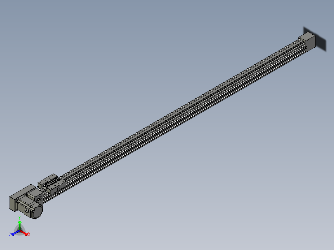 威洛博直线电机模组EB4-L40-S1350-BR-57-MS3主视图