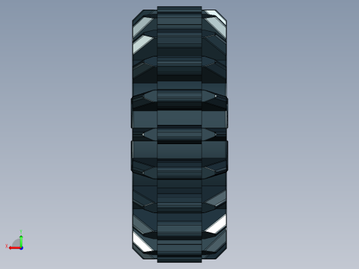 32269 Black Technic Gear 20 Tooth Double Bevel.STEP后视缩略图