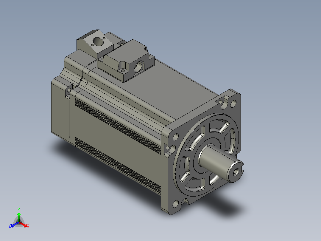 低压伺服电机MF3S-80CS(M)30B2-507正等轴测图