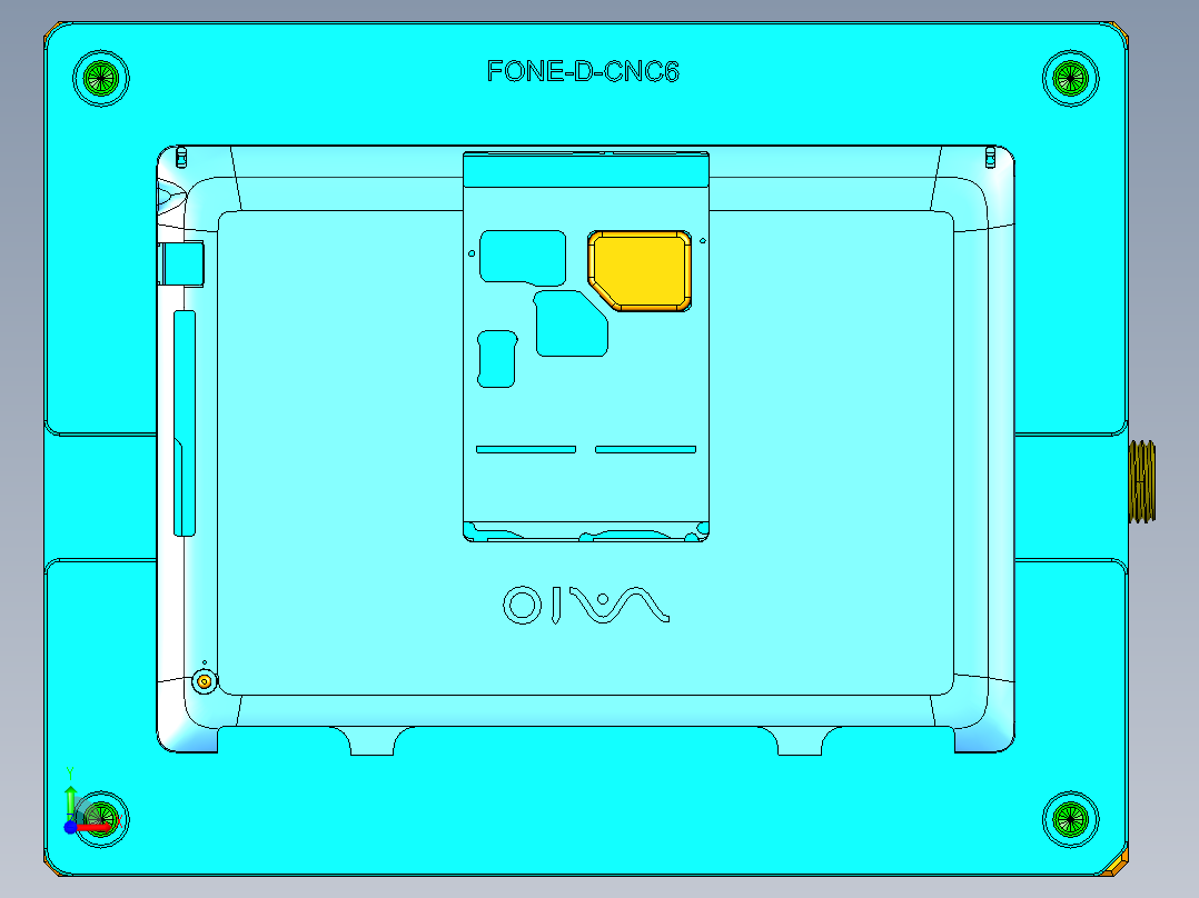 FONE-D-笔记本CNC工装夹具三维模型CNC6-08-07前视图