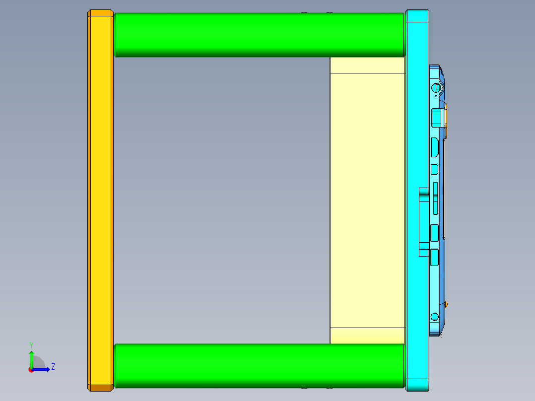 FONE-D-笔记本CNC工装夹具三维模型CNC6-08-07左视图