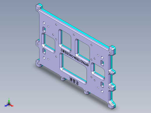 AAPA0-TRIM-笔记本CNC工装夹具三维模型CNC5-GaiBan-20170322正等轴测缩略图