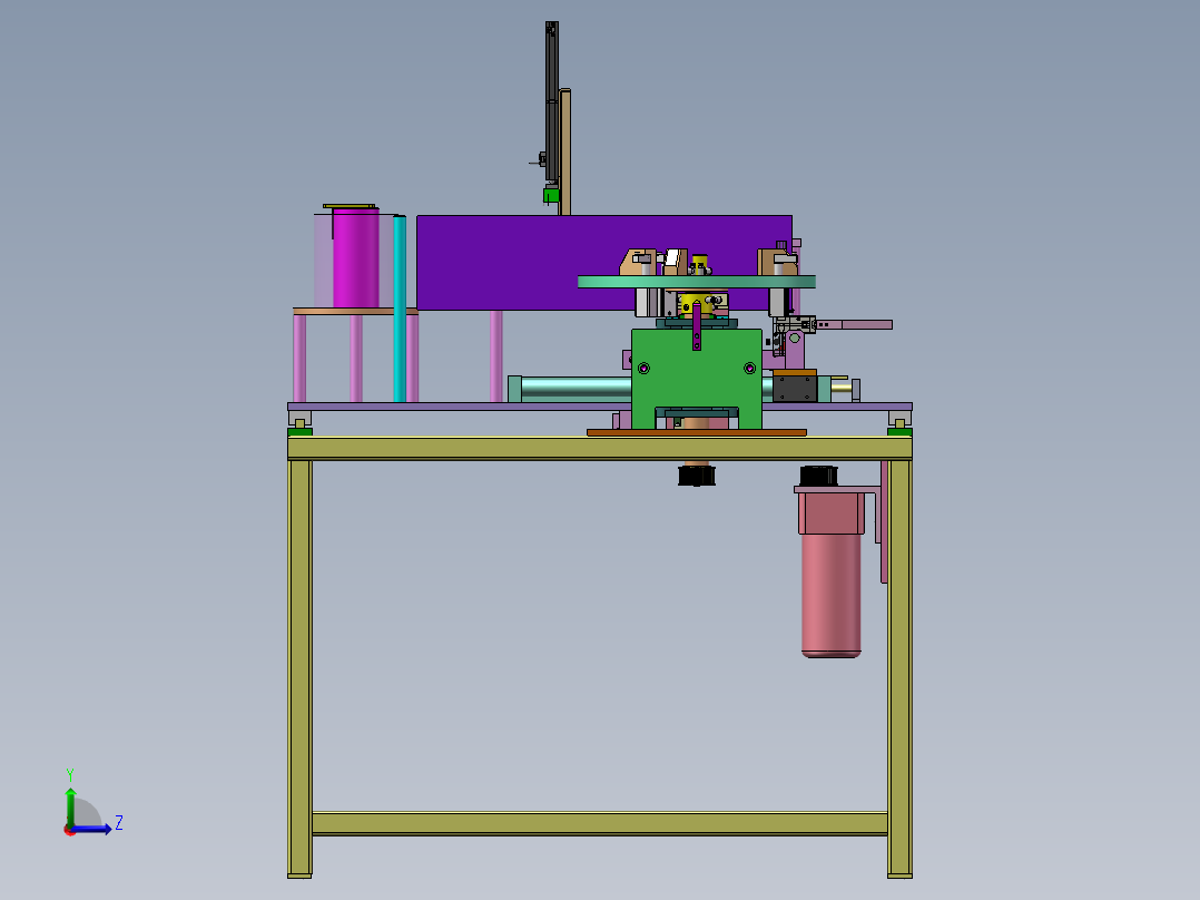 圆罩体塑膜覆膜机sw18可编辑左视图