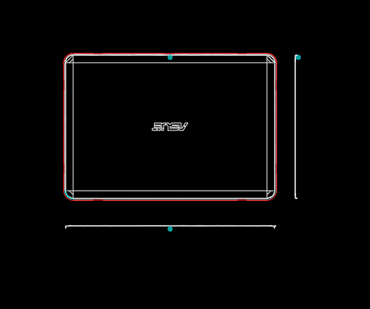 笔记本电脑A面外壳整形模具设计图