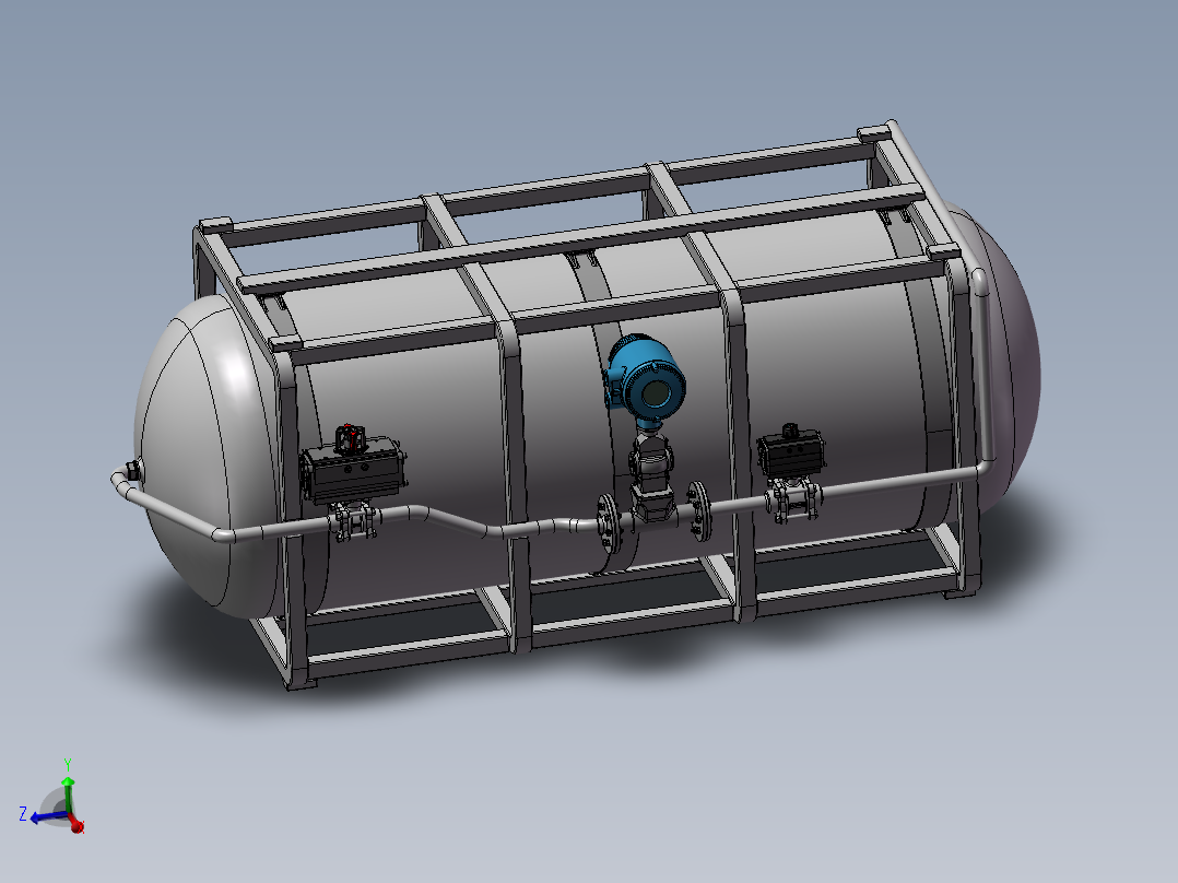 液态氢槽储罐主视图