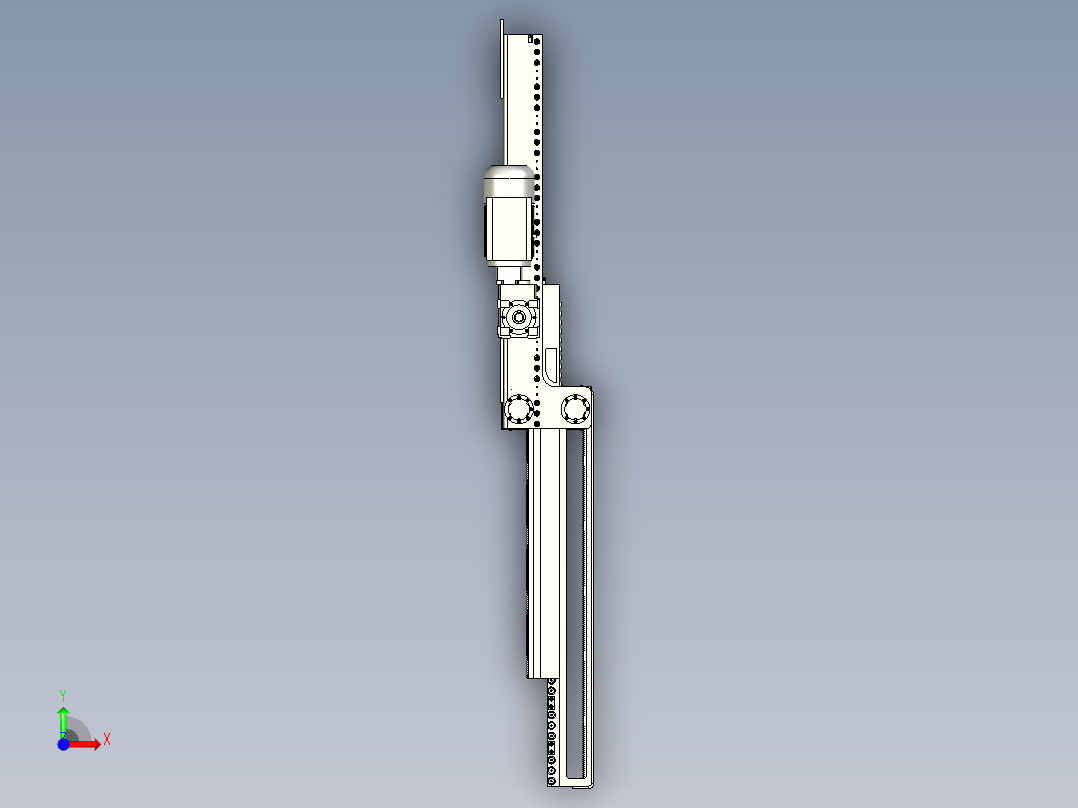 堆垛机伸缩货叉前视图