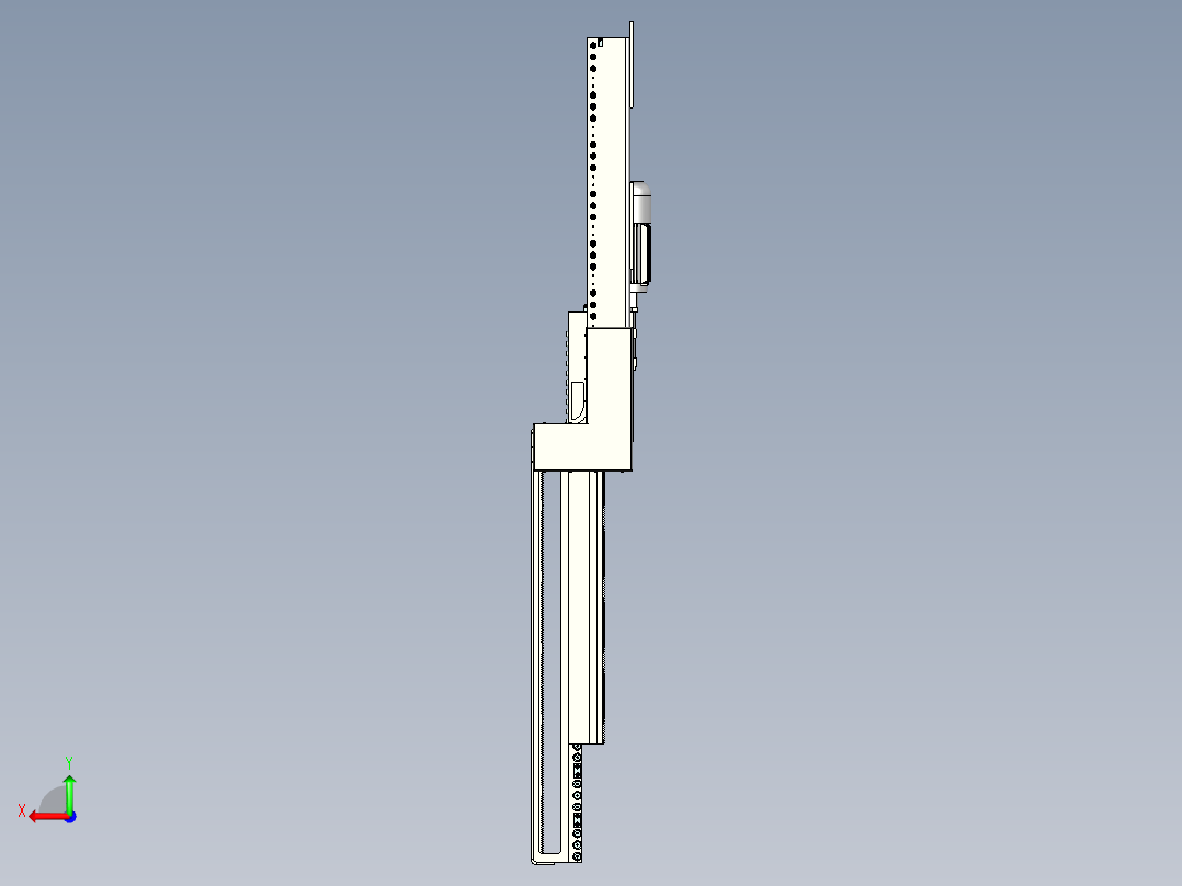 堆垛机伸缩货叉后视图