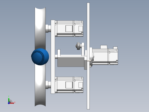 凸轮连杆伺服角度调整发球装置前视缩略图