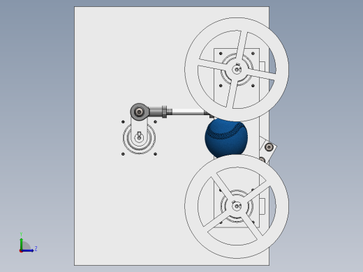 凸轮连杆伺服角度调整发球装置左视缩略图