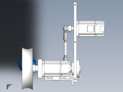 凸轮连杆伺服角度调整发球装置俯视缩略图