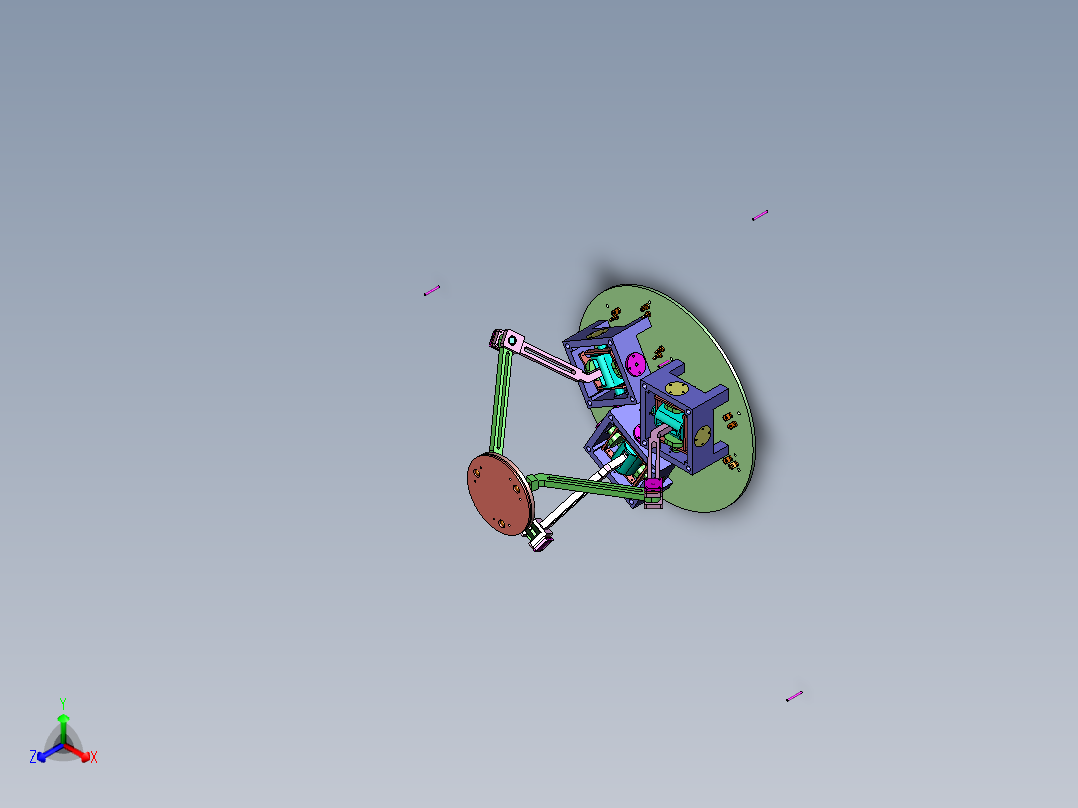 六维力反馈控制器正等轴测图