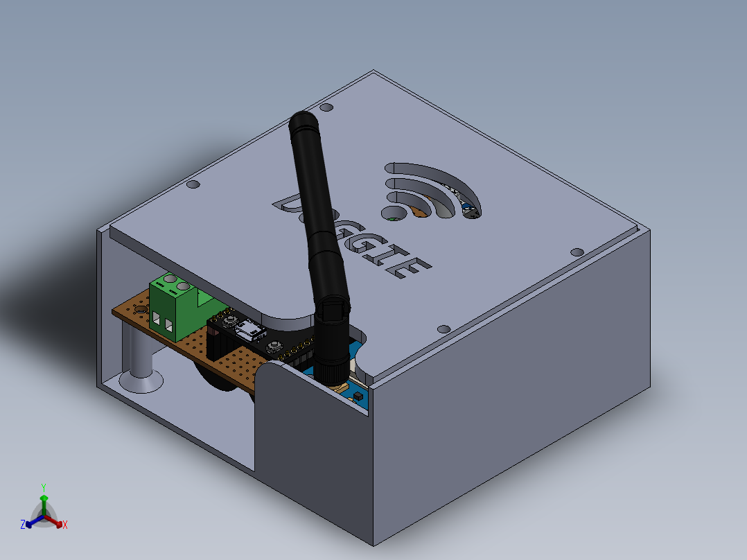 采用Sim868和esp32的Gps原型正等轴测图