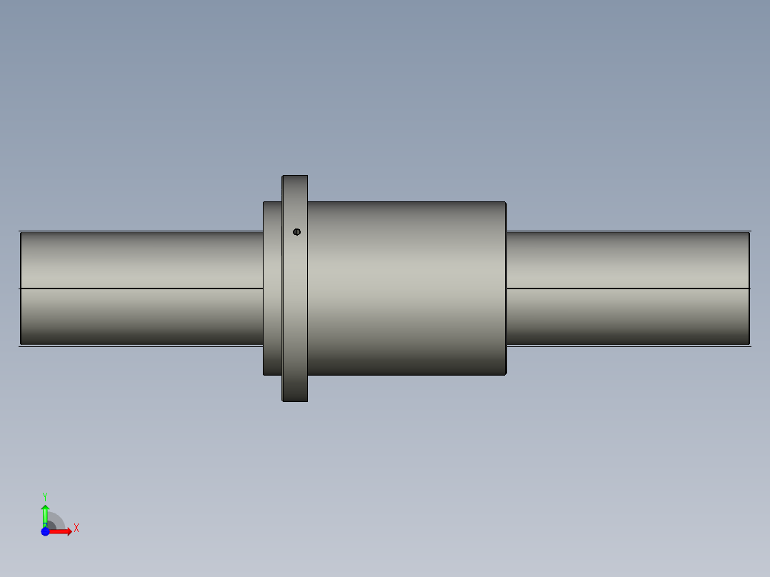 JF16032-8滚珠丝杆3D模型前视图