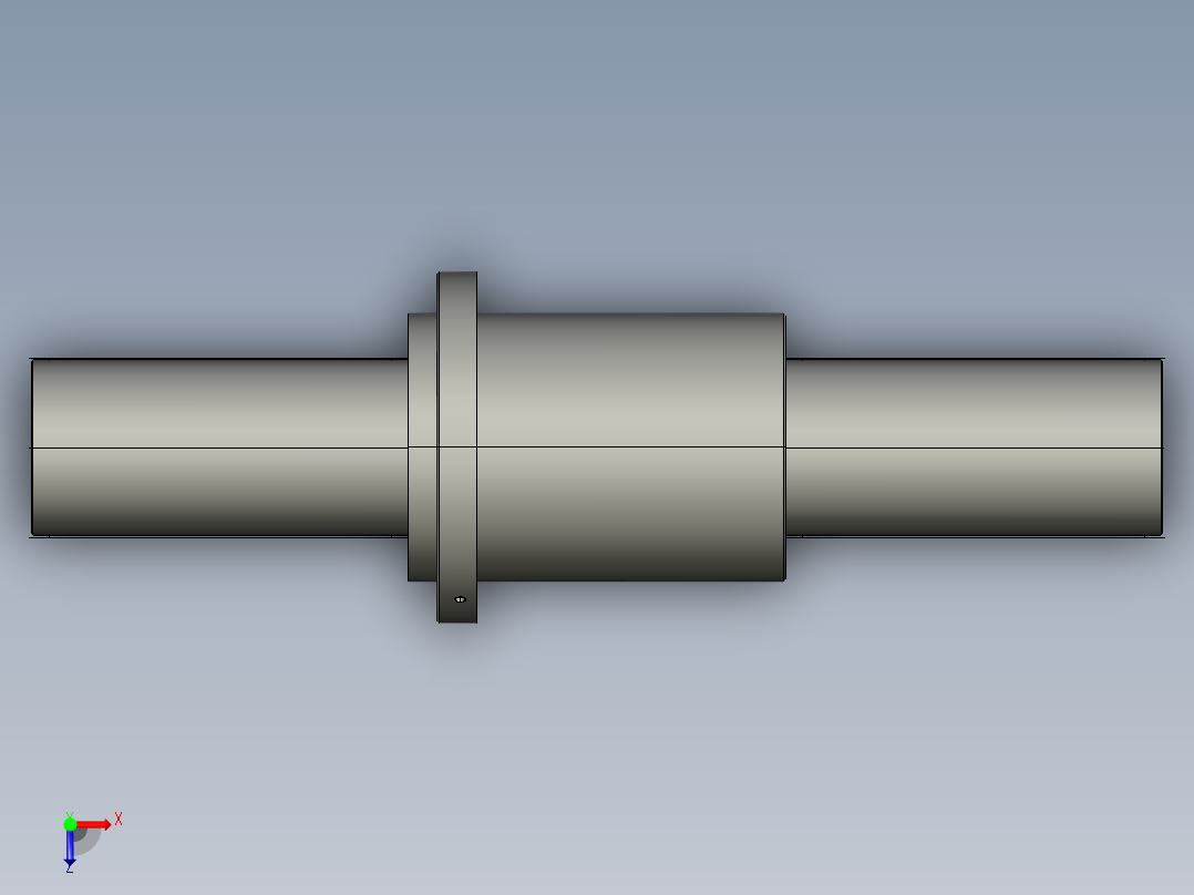 JF16032-8滚珠丝杆3D模型俯视图