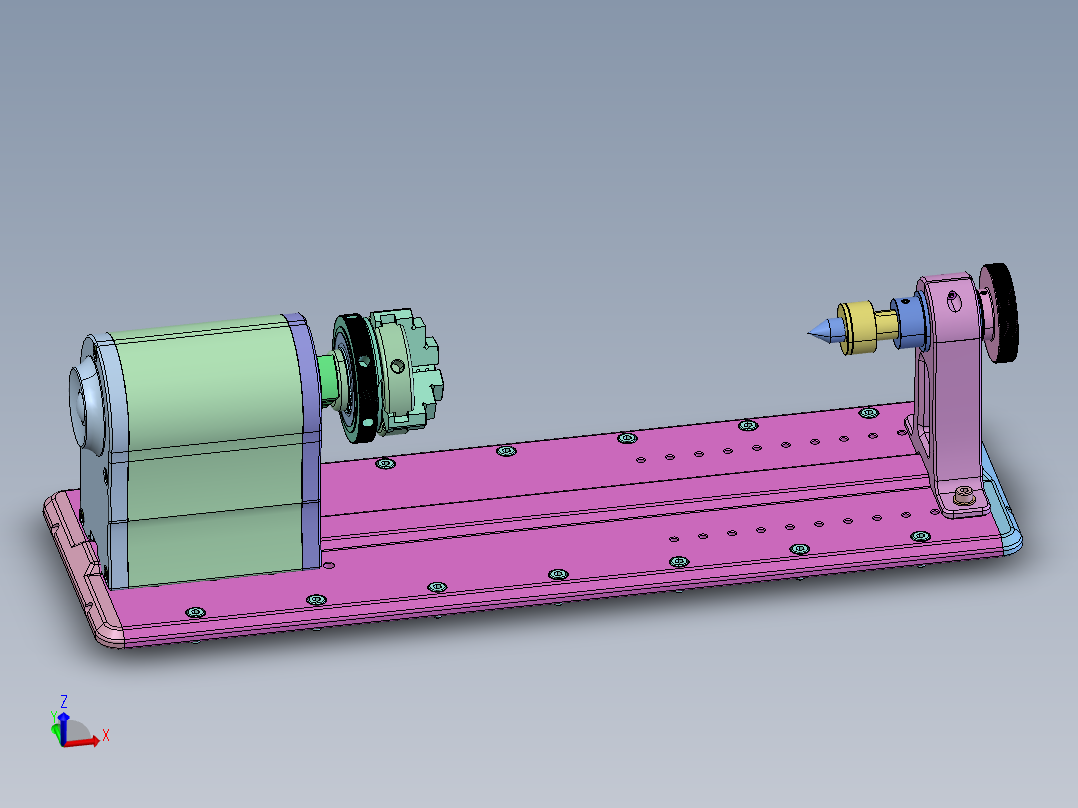 数控机床旋转模块主视图