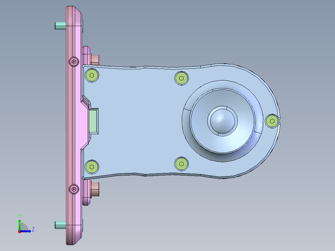 数控机床旋转模块左视图